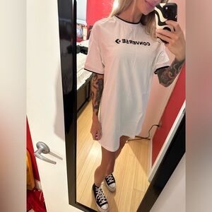 NWOT Converse Wordmark T-Shirt Dress White